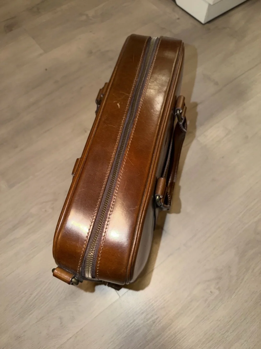 Men’s Leather Briefcase - Brown Executive Carry Case by Satchel & Page